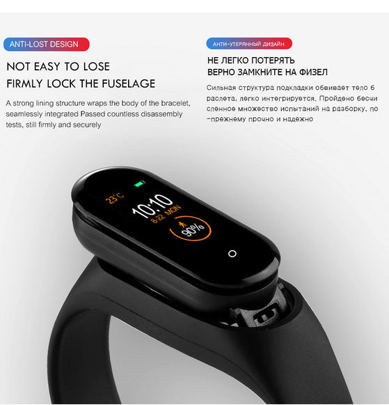 HKM-535955 Heart Rate and Blood Pressure Smart Band Wristband with Touch Operation, Fitness Reminder, Available in Blue, Black, Red