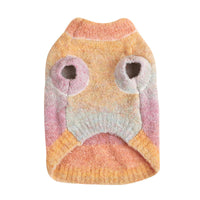 HKM-536019 Soft Glutinous Rainbow Circle Pet Sweater - Wool Acrylic Blend in Multiple Sizes