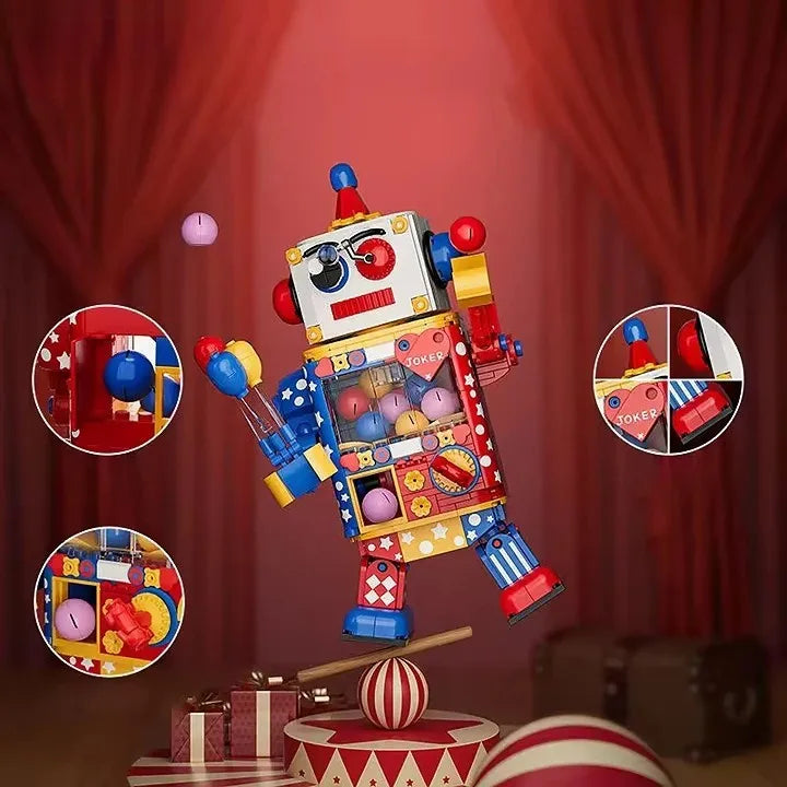 Funky Deformation Cartoon Robot Building Block Set for Creative Engineering Play