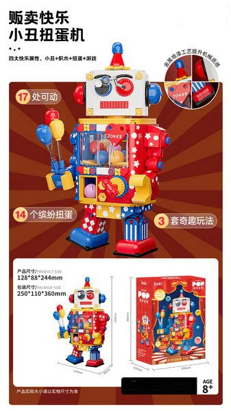 Funky Deformation Cartoon Robot Building Block Set for Creative Engineering Play