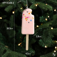 HKM-536211 Creative Ice Cream and Candy Christmas Tree Decorations – Pastoral Foam Hanging Ornaments