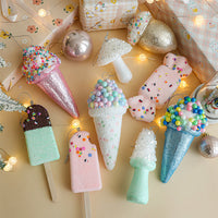 HKM-536211 Creative Ice Cream and Candy Christmas Tree Decorations – Pastoral Foam Hanging Ornaments