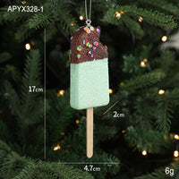 HKM-536211 Creative Ice Cream and Candy Christmas Tree Decorations – Pastoral Foam Hanging Ornaments