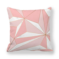 HKM-536403 Geometric Pattern Printed Peach Skin Fabric Pillow Cover 45x45cm