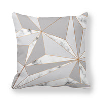 HKM-536403 Geometric Pattern Printed Peach Skin Fabric Pillow Cover 45x45cm