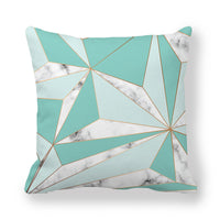 HKM-536403 Geometric Pattern Printed Peach Skin Fabric Pillow Cover 45x45cm