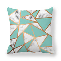HKM-536403 Geometric Pattern Printed Peach Skin Fabric Pillow Cover 45x45cm