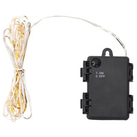 HKM-536403 LED String Lights with 66 LEDs, 660 cm Length, Indoor/Outdoor Use, Black and White