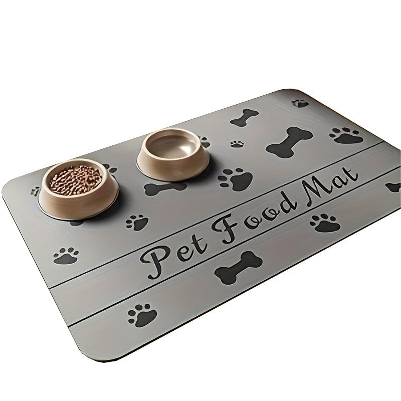 HKM-536467 Diatom Oil Pet Absorbent Placemat with Non-slip Design in Geometric Patterns