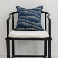 HKM-536595 Minimalist Blue Pine Cypress and Jacquard Pillowcase Set