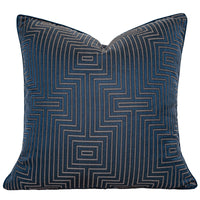 HKM-536595 Minimalist Blue Pine Cypress and Jacquard Pillowcase Set