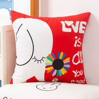 HKM-536659 Plush Double-Sided Cute Animals Pillow Cover – Washable and Removable, 40x40cm, 45x45cm, 50x50cm