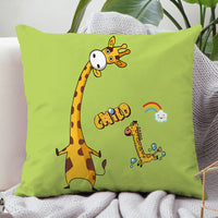 HKM-536659 Plush Double-Sided Cute Animals Pillow Cover – Washable and Removable, 40x40cm, 45x45cm, 50x50cm
