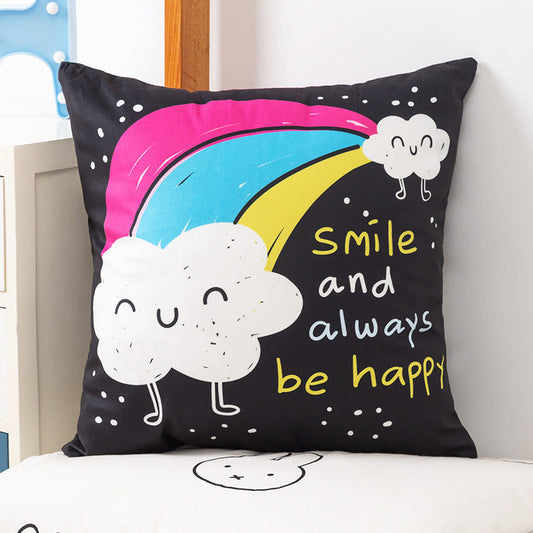 HKM-536659 Plush Double-Sided Cute Animals Pillow Cover – Washable and Removable, 40x40cm, 45x45cm, 50x50cm