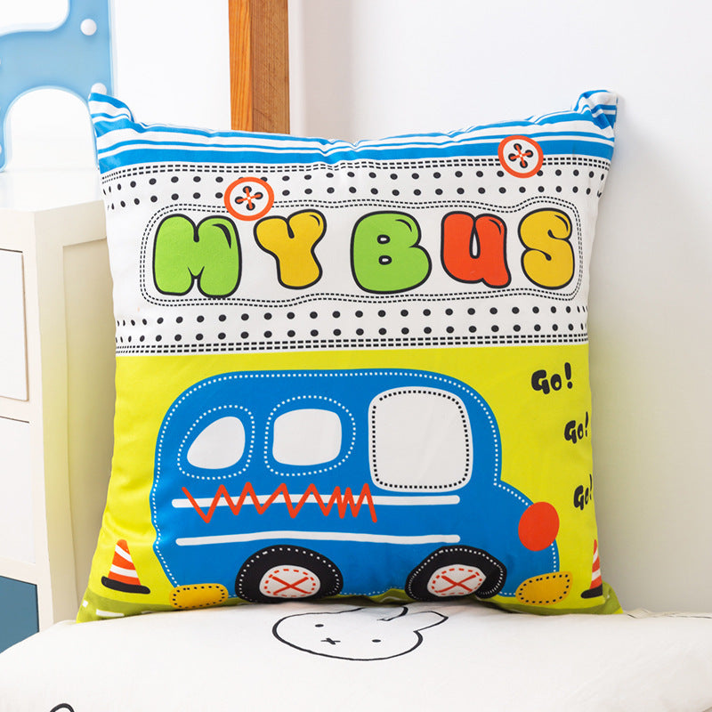 HKM-536659 Plush Double-Sided Cute Animals Pillow Cover – Washable and Removable, 40x40cm, 45x45cm, 50x50cm