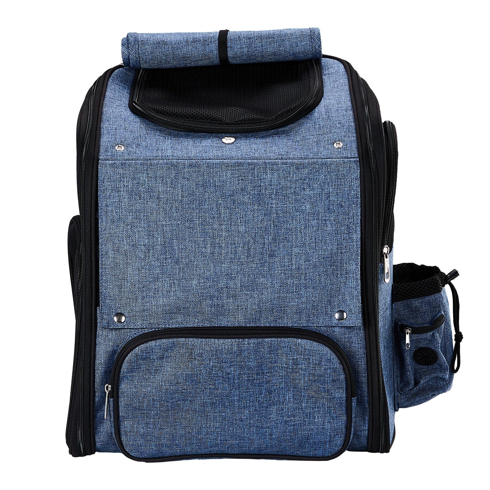 HKM-536787 Expandable Pet Carrier Backpack for Small Dogs and Cats, Breathable Travel Design, Supports Up to 26 lbs