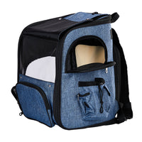 HKM-536787 Expandable Pet Carrier Backpack for Small Dogs and Cats, Breathable Travel Design, Supports Up to 26 lbs