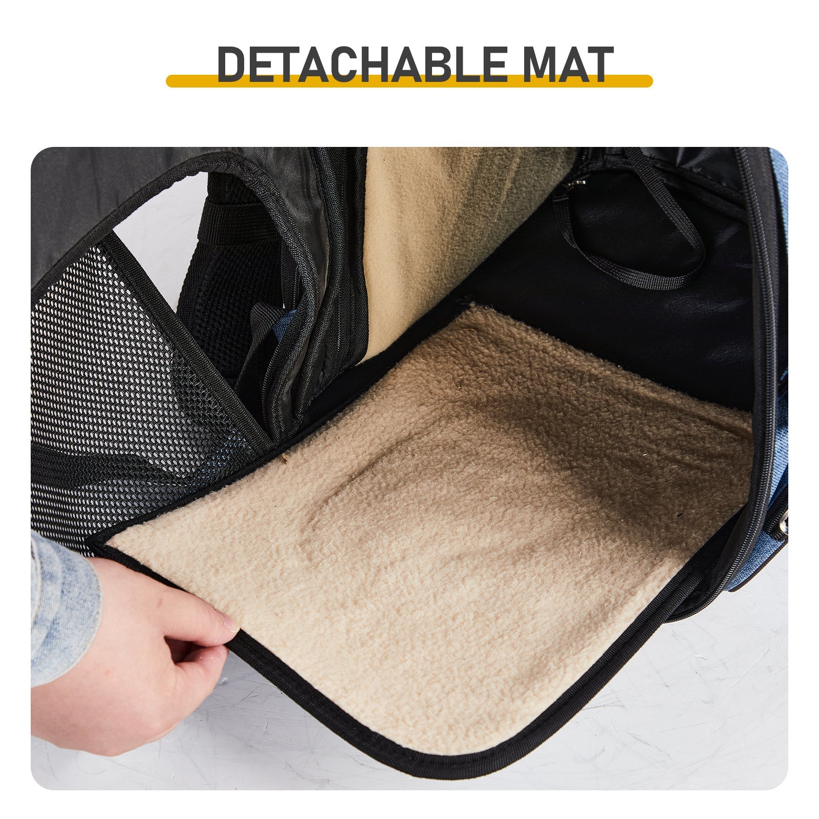 HKM-536787 Expandable Pet Carrier Backpack for Small Dogs and Cats, Breathable Travel Design, Supports Up to 26 lbs