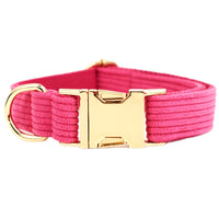 HKM-536787 Velvet Fabric Adjustable Dog Collar with Leash, Bow, Flower, Vest, and Poop Bag