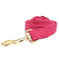 HKM-536787 Velvet Fabric Adjustable Dog Collar with Leash, Bow, Flower, Vest, and Poop Bag
