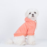 HKM-536851 Casual Macaron Hooded Pet Sweatshirt in Tender Green, Water Blue, and Orange Powder