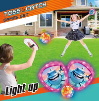 HKM-536851 Colorful Light-Up Baseball Target Game for Kids, Two-Person Catching Activity for Ages 5 and Up
