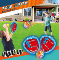 HKM-536851 Colorful Light-Up Baseball Target Game for Kids, Two-Person Catching Activity for Ages 5 and Up