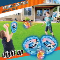 HKM-536851 Colorful Light-Up Baseball Target Game for Kids, Two-Person Catching Activity for Ages 5 and Up