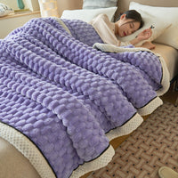 HKM-536915 Double-Layer Velvet Nap Blanket in Various Sizes and Colors
