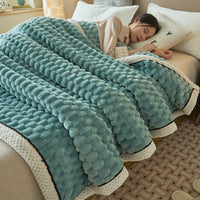 HKM-536915 Double-Layer Velvet Nap Blanket in Various Sizes and Colors
