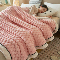 HKM-536915 Double-Layer Velvet Nap Blanket in Various Sizes and Colors