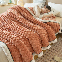 HKM-536915 Double-Layer Velvet Nap Blanket in Various Sizes and Colors