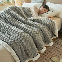 HKM-536915 Double-Layer Velvet Nap Blanket in Various Sizes and Colors