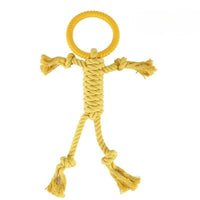 HKM-537043 Cotton Rope Dog Chew Toy for Molar Health - Tear-Resistant, 14CM Ring Diameter, 50CM Total Length, 400G