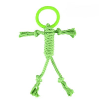 HKM-537043 Cotton Rope Dog Chew Toy for Molar Health - Tear-Resistant, 14CM Ring Diameter, 50CM Total Length, 400G