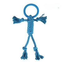 HKM-537043 Cotton Rope Dog Chew Toy for Molar Health - Tear-Resistant, 14CM Ring Diameter, 50CM Total Length, 400G