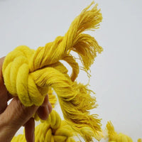 HKM-537043 Cotton Rope Dog Chew Toy for Molar Health - Tear-Resistant, 14CM Ring Diameter, 50CM Total Length, 400G