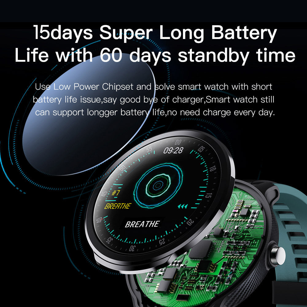 HKM-537107 Waterproof Multi-Sport Smart Watch with Heart Rate Monitor and Touch Operation