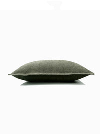 HKM-537427 Gray-Green Cotton and Linen Lumbar Pillow with Simple Nordic Design in Various Sizes
