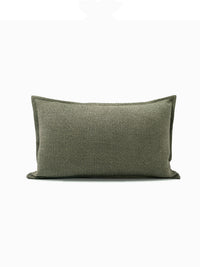 HKM-537427 Gray-Green Cotton and Linen Lumbar Pillow with Simple Nordic Design in Various Sizes