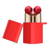 HKM-537491 Stylish Silicone Case for Huawei FreeBuds Lipstick - Red/Wine Red