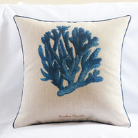 HKM-537555 Ocean Series Cotton and Linen Pillow Cover - 45x45cm