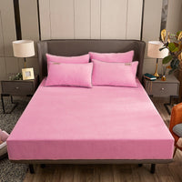 HKM-537747 Soft Crystal Velvet Fitted Bed Cover with Rhinestone Accents - Multiple Sizes Available