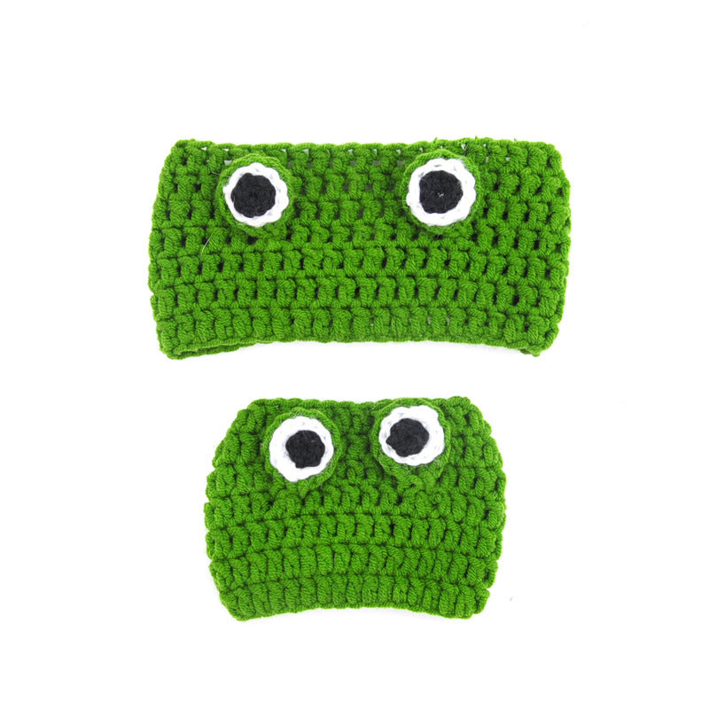 HKM-537747 Woolen Frog Hat for Dogs and Cats - Cozy Headgear for Kittens and Puppies
