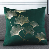 HKM-537811 Holland Velvet Geometric Bronzing Pillowcase - 45x45 cm, Light Luxury Decor for Any Space