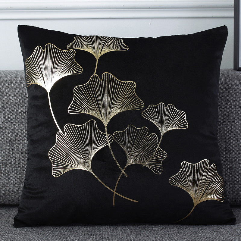 HKM-537811 Holland Velvet Geometric Bronzing Pillowcase - 45x45 cm, Light Luxury Decor for Any Space