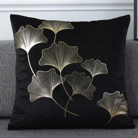 HKM-537811 Holland Velvet Geometric Bronzing Pillowcase - 45x45 cm, Light Luxury Decor for Any Space