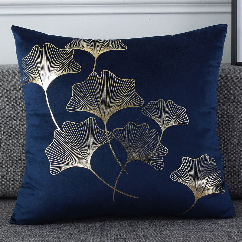 HKM-537811 Holland Velvet Geometric Bronzing Pillowcase - 45x45 cm, Light Luxury Decor for Any Space