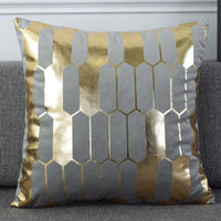 HKM-537811 Holland Velvet Geometric Bronzing Pillowcase - 45x45 cm, Light Luxury Decor for Any Space