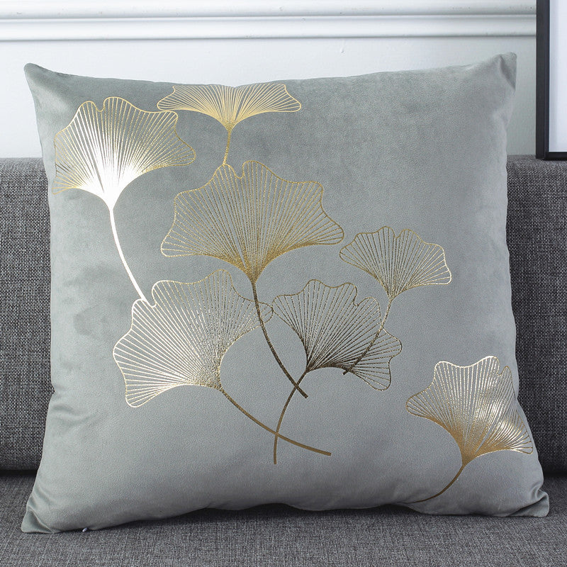 HKM-537811 Holland Velvet Geometric Bronzing Pillowcase - 45x45 cm, Light Luxury Decor for Any Space